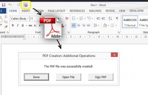 1-Klick: Dokument als PDF speichern